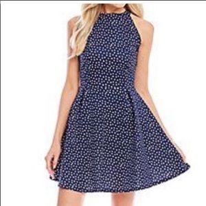Copper Key polka dot fit and flare dress. Small